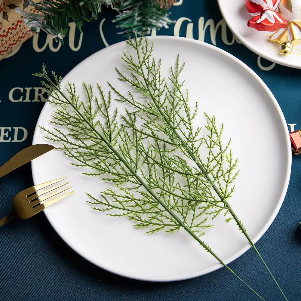 

Party Decoration Realistic Christmas Pine Branches Diy Wreath Greenery with Easy Maintenance Fake Pine Stems Picks Leaves Easy