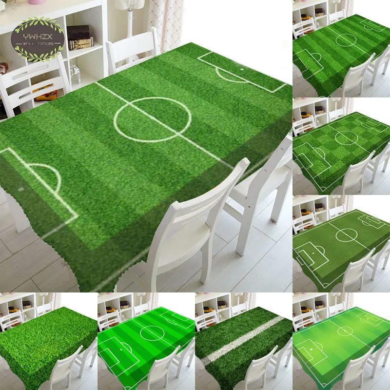 

Grass Football Field Table Cloth Rectangle Kitchen Decoration Dining Room Decor Accessories Print Indoor Outdoor Tablecloth