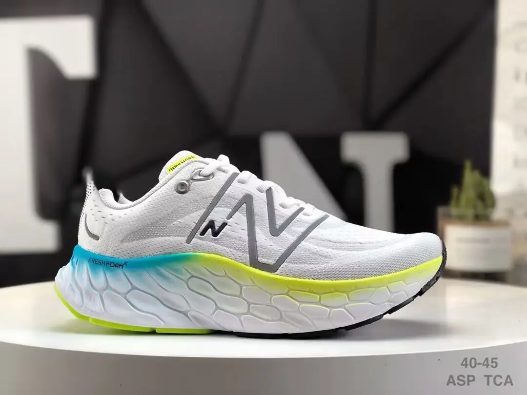 Унисекс противоударные Нескользящие дышащие кроссовки NewBalance NBFreshFoam More V4 Для
