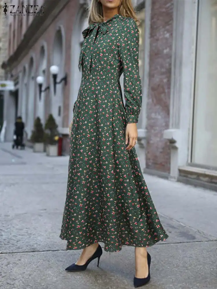 Богемные платья с цветочным принтом осень 2023 праздничные свободные элегантное
