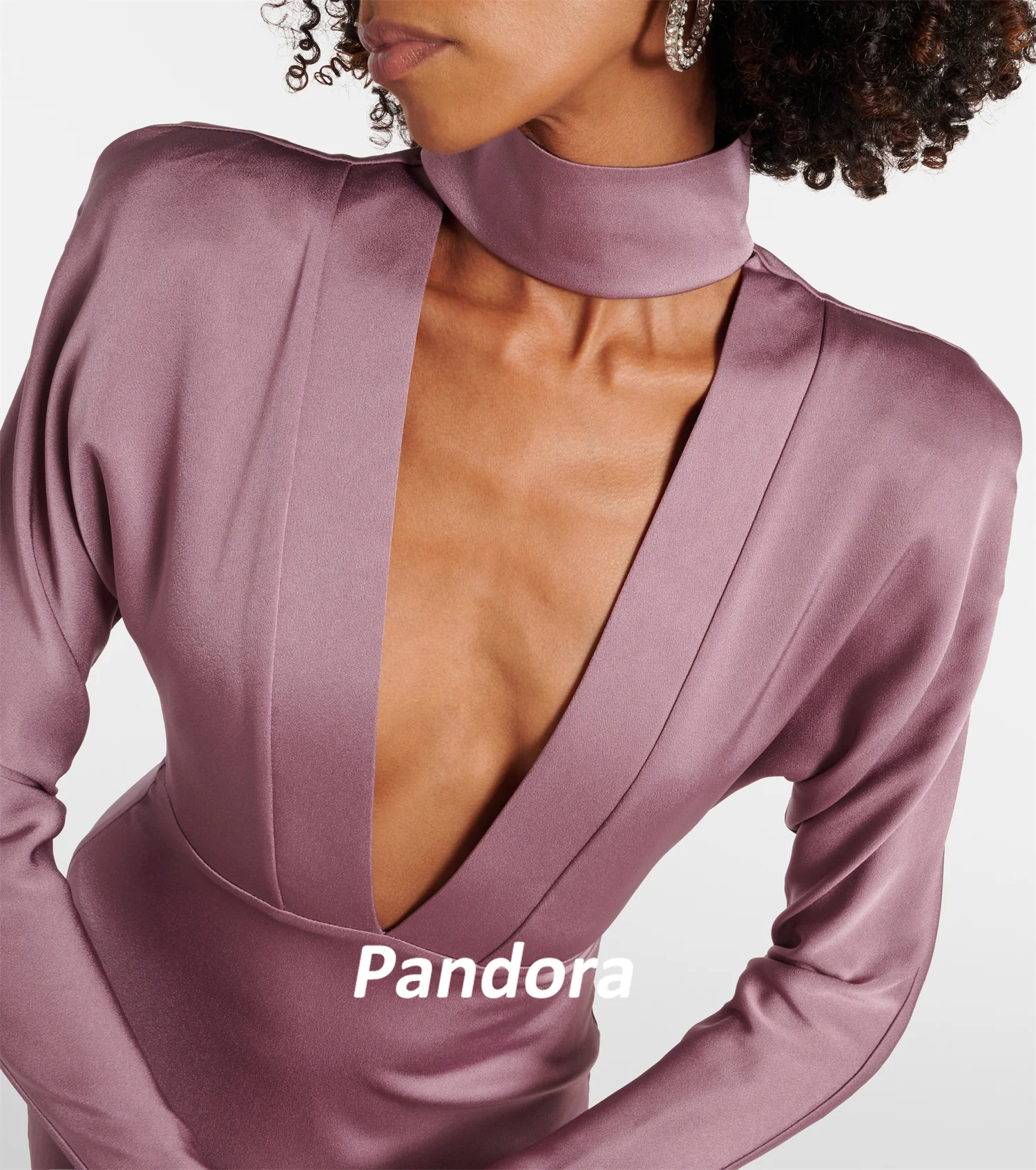 Женское вечернее платье-Русалка Pandora черное плиссированное платье до пола с