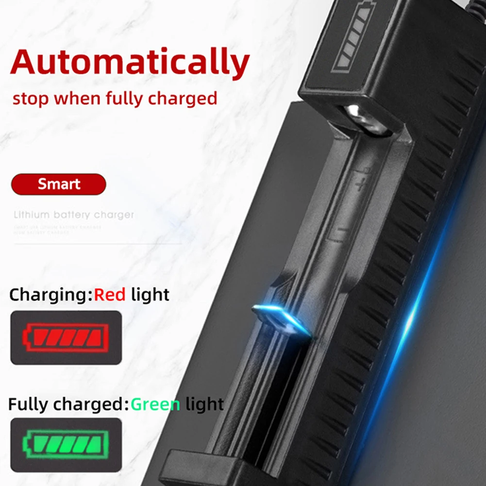 

Умное зарядное устройство для литий-ионных батарей, 1 шт., USB, 1 слот, для 10440, 14500, 3,7-4,2 в, для литий-ионных аккумуляторов