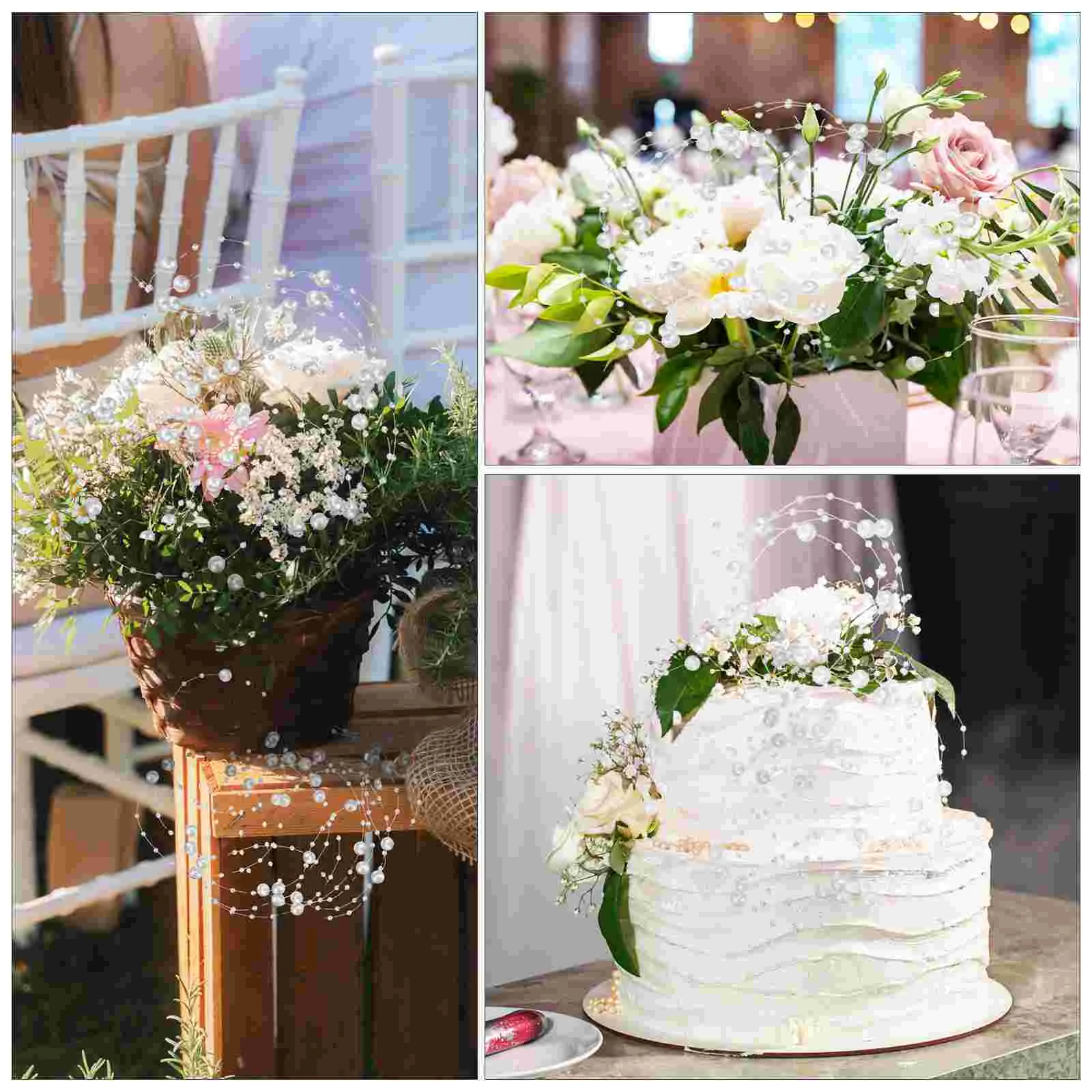 Жемчужная веревка декор для свадебного букета цепочка из бисера абс имитация