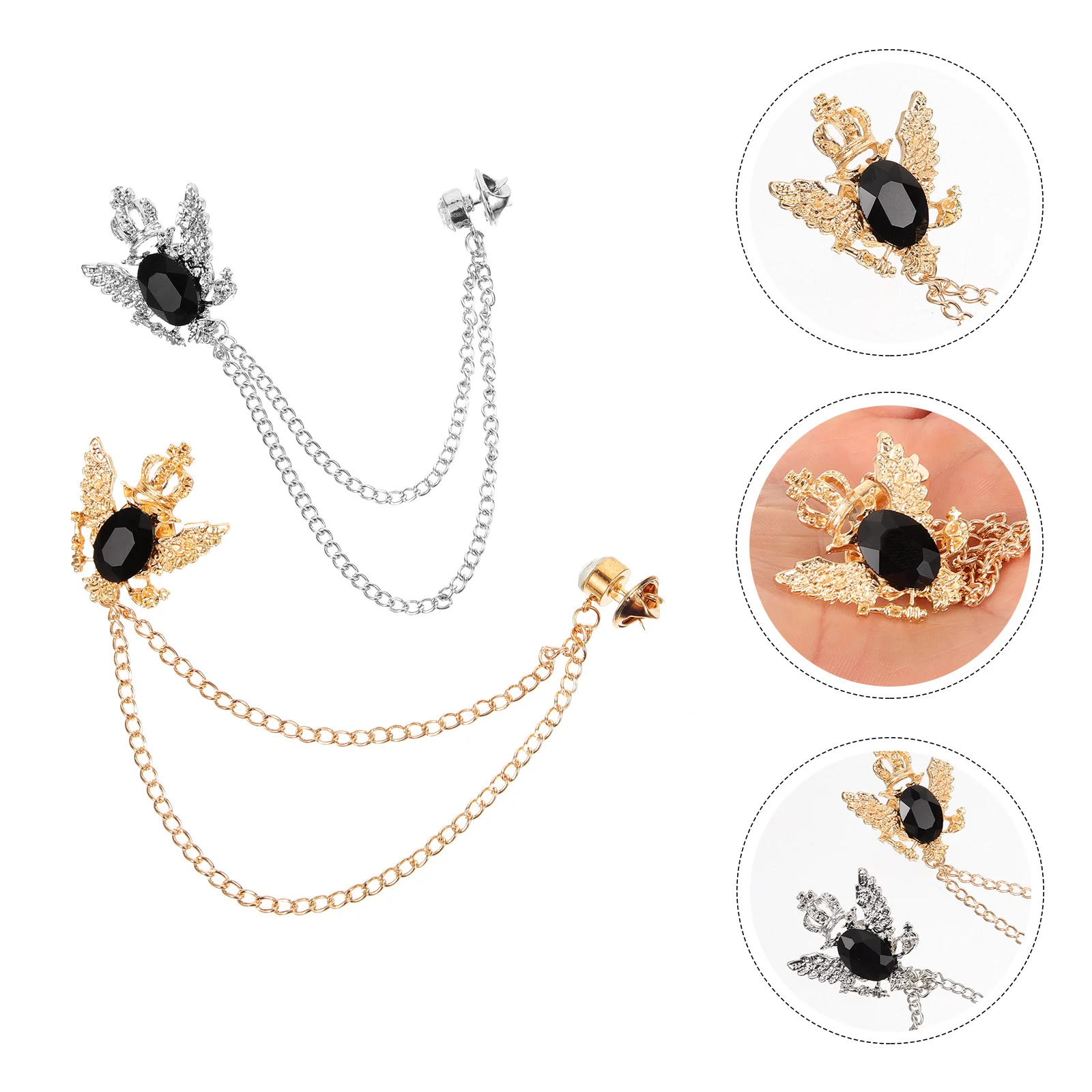 

2 шт., Мужская металлическая брошь-значок