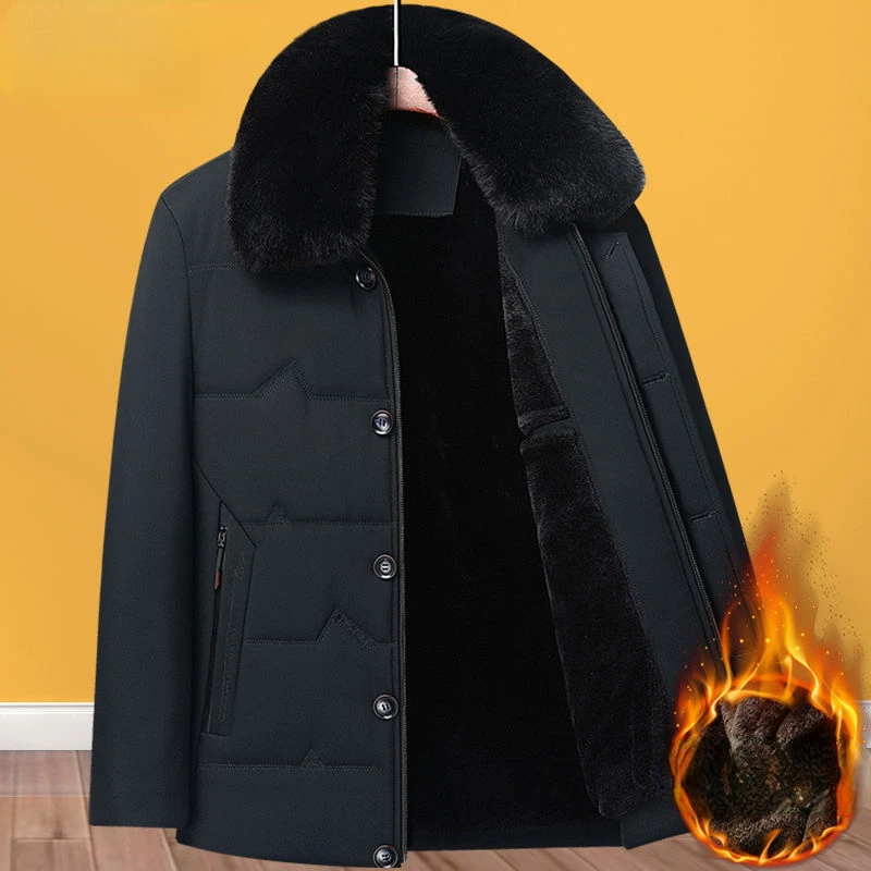 Mens Thick Warm High Quality Jackets Brand Outwear Men's Clothing Winter Men's Solid Parkas Windbreaker Fashion Coats E16