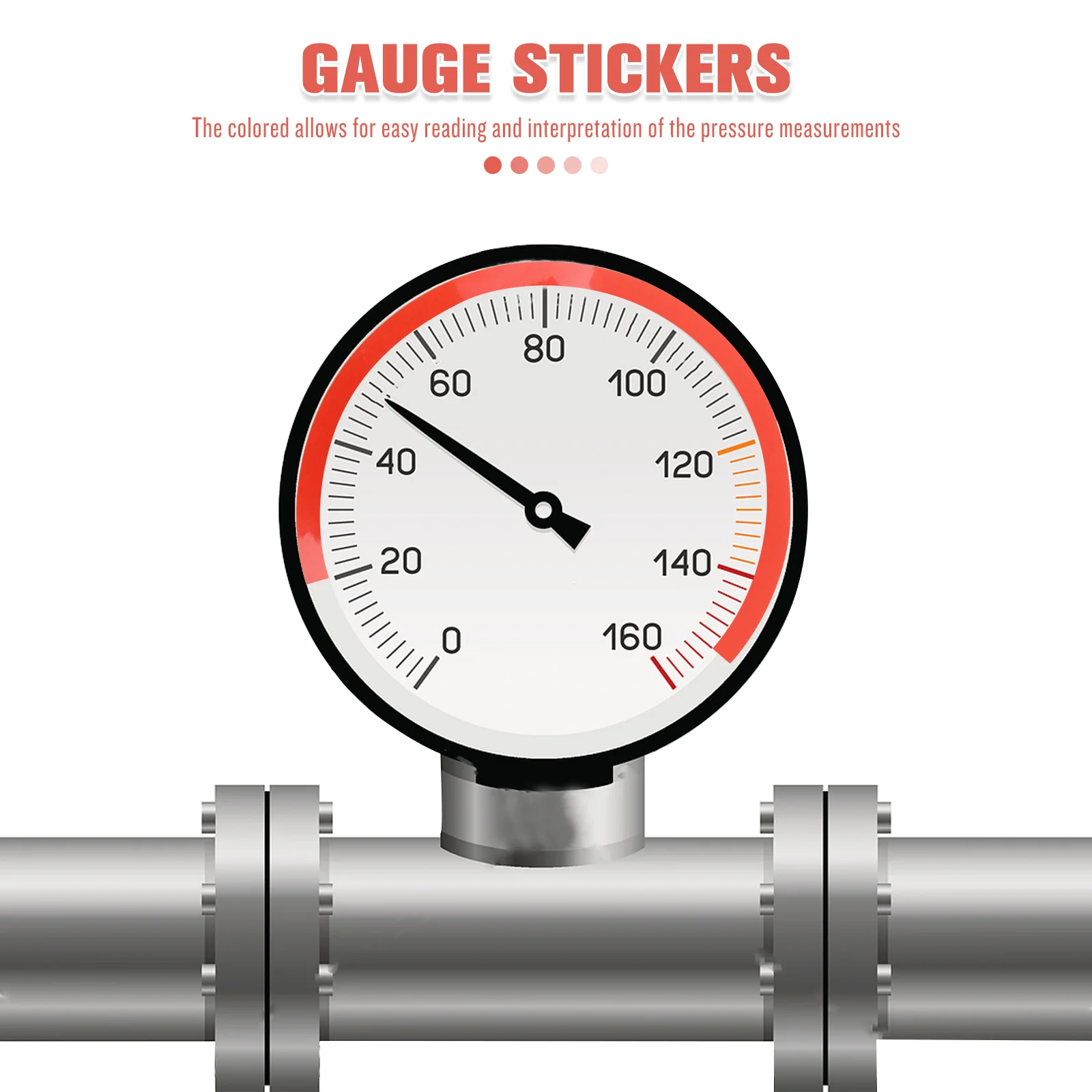 5 листов идентификационная наклейка для манометра воздушная этикетки индикатор