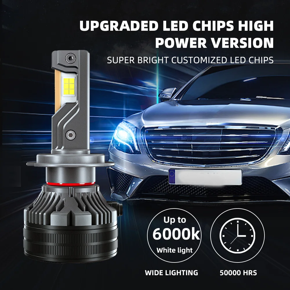 

1pc H4 LED Headlight 20000LM CSP Chip LED H7 H1 H11 H8 H9 9005 9006 HB3 HB4 4300K 6500K 8000K PTF Ice Bulbs Turbo Fog Light 12V