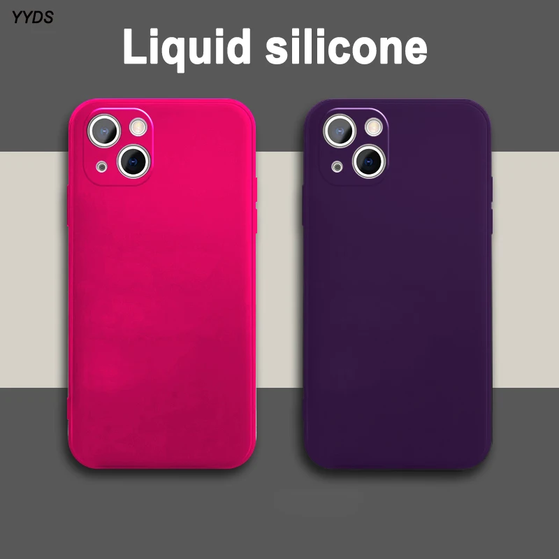 

M3C 2022 New Liquid Silicone Square Phone Case For iPhone 11 12 13 Pro Mini XS XR Max 7 8 SE 2020 X Plus Shockproof Back Cover