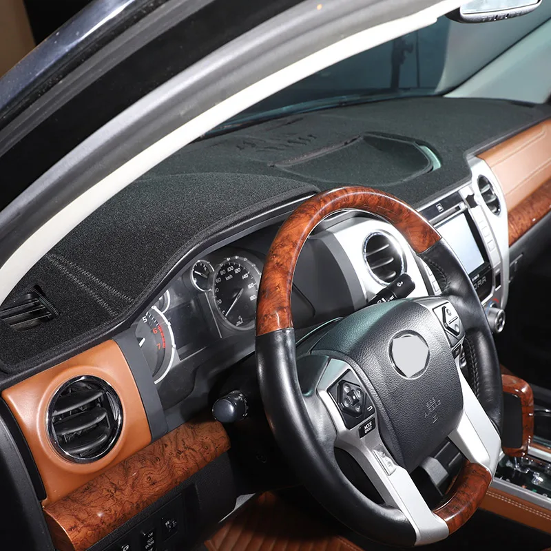 

for Toyota Tundra 2014-2021 Black polyester Car Decoration Dashboard light-proof pad Center console sun pad Car accessories