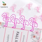 10 шт.лот Lytwtw's Flamingo Bookmark Planner бумажный зажим металлический материал для книг канцелярские школьные канцелярские принадлежности Декоративные
