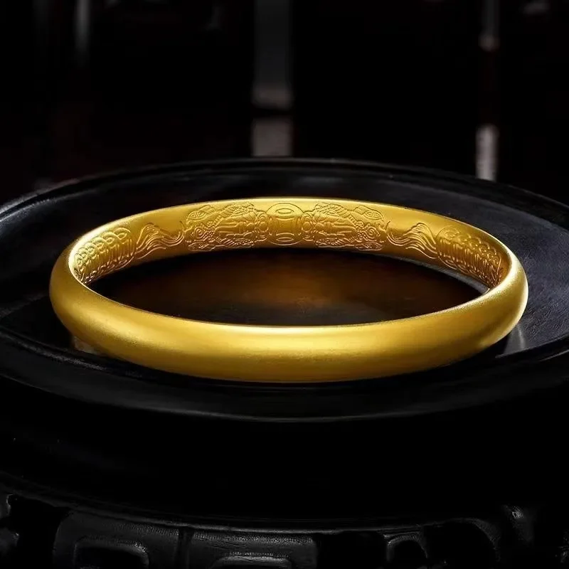 9999 реальное золото 24K желтое Pi Xiu браслет древний метод наследия твердый женский