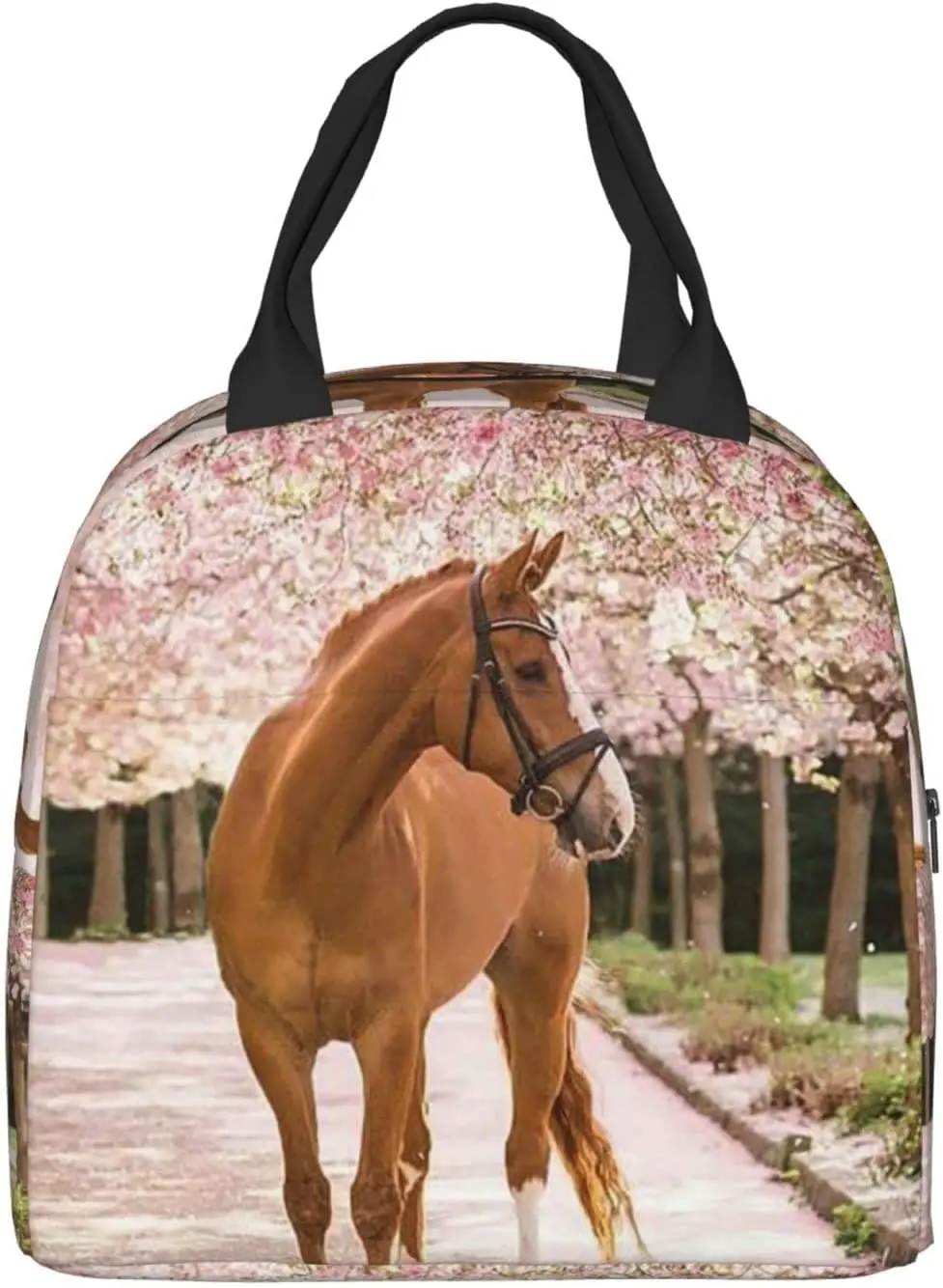 

Лошадиный цветочный Ланч-бокс, изолированные Ланч-боксы для детей, многоразовые сумки-тоуты для ланча для мальчиков и девочек, идеально под...