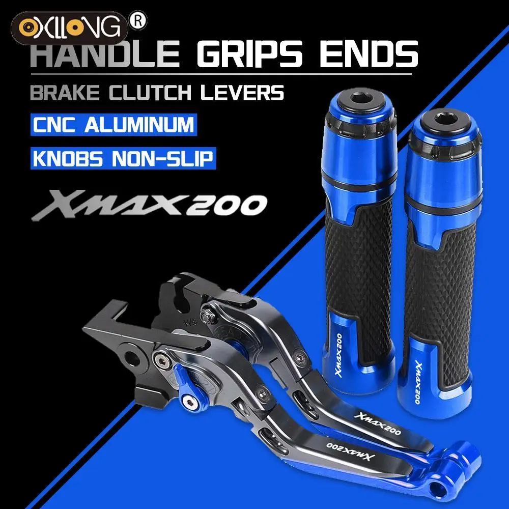 

XMAX200 X-MAX 200Motorcycle CNC Brake Clutch Levers Handlebar knobs Handle Hand Grip Ends FOR YAMAHA XMAX200 All years
