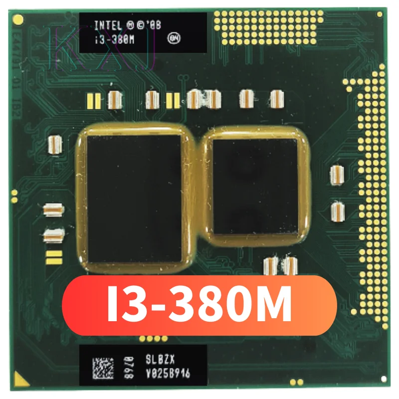 Процессор Intel Core i3-380M i3 380M SLBZX 2,5 ГГц, двухъядерный, четырехпоточный, 3 Вт, 35 Вт, Разъем G1 / rPGA988A