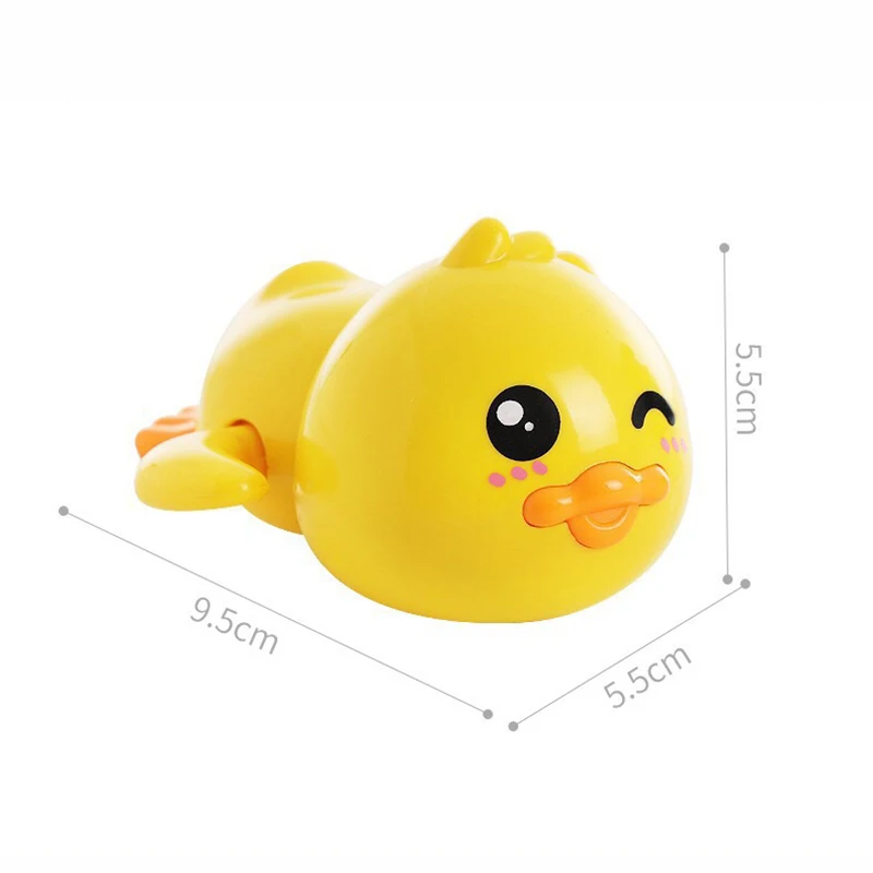 Children Bath Water Playing Toys Chain Rowing Boat Swim Floating Cartoon Duck Infant Baby Early Education Bathroom Beach Gifts