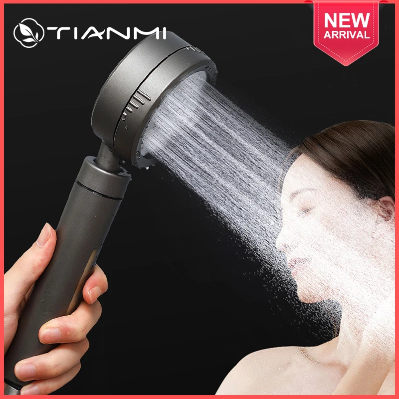 

TIANMI Shower Head 360 Degrees Rotating Three Adjustable Pressure Water Outlet Modes Washable High-Quality Bathroom Accessories