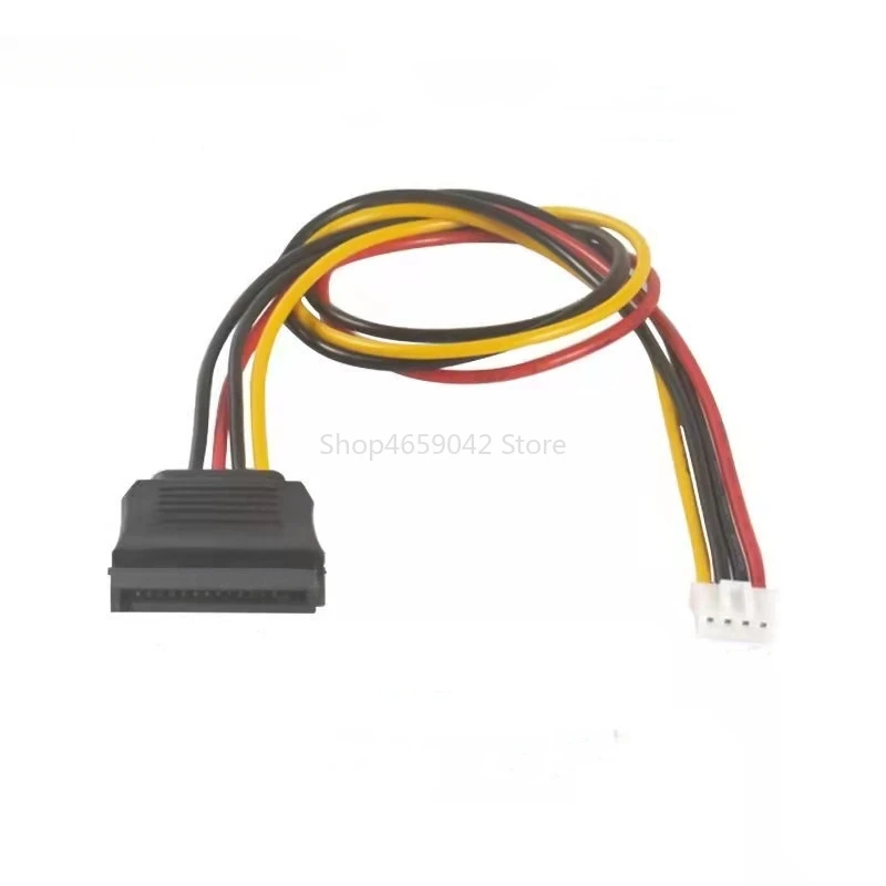 

Кабель питания SATA 35 см, черный+красный+желтый, медный, 4-контактный на 15-контактный