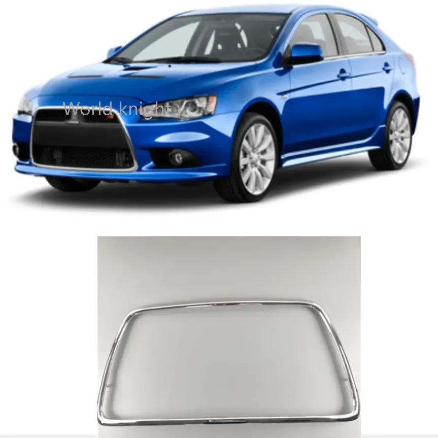 Хромированный радиатор из АБС-пластика для переднего бампера Mitsubishi Lancer X 10 2007 2008