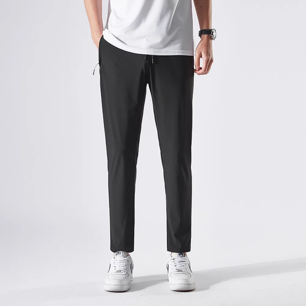 

Брюки мужские прямые воздухопроницаемые, повседневные тонкие быстросохнущие спортивные штаны, эластичные, лето 2022