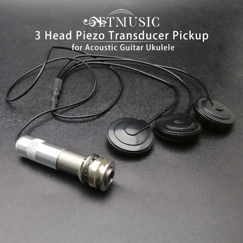 

Universal Pickup 3 Head Piezo Transducer For Acoustic Guitar Ukulele Mandolin Banjo Black