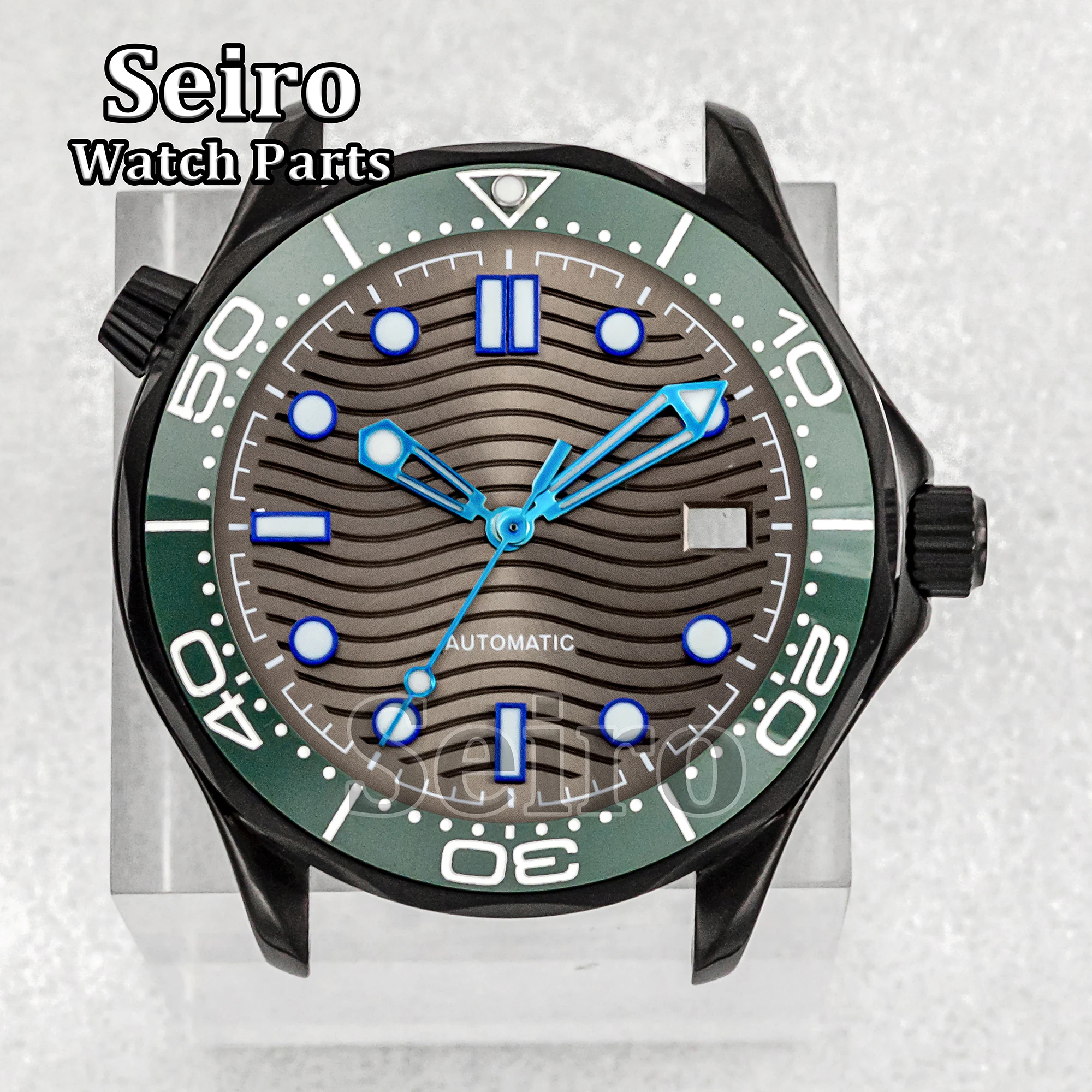 Светящиеся стрелки черного 41 мм для часов Seamaster 300 NH35 NH36 модифицированные