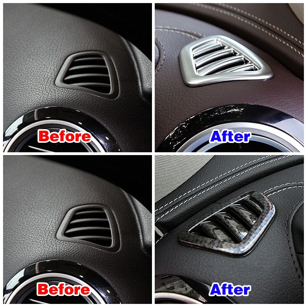 Фото Для Mercedes Benz E Class W213 2016 2021 E200 E220 E260 E300 Автомобильная приборная панель Кондиционер AC Kanał wylot Вентиляционное отверстие Рамка Крышка Накладка №2