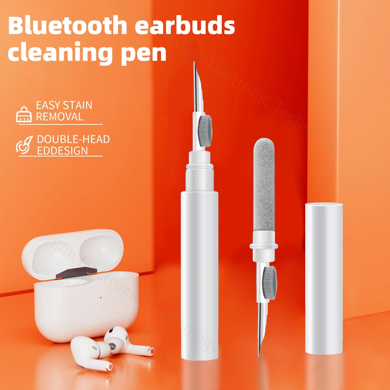 

Bluetooth Earbuds Cleaning Pen for Airpods Pro 2 Double-Head Earphones Case Cleaner Kit Clean Brush for Xiaomi Airdots 3 Lenovo