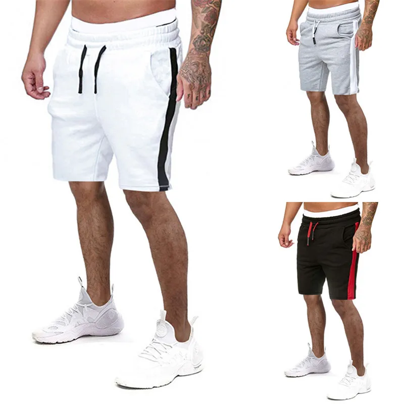

2022 New Side Patchwork Fitness Sports Pants Men's Casual Shorts Men's Jogging Casual Fashion Men's Five-point Pants Tide Brand