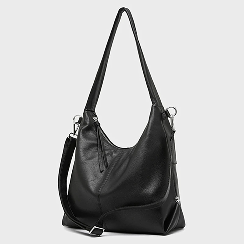 Сумка-хобо женская через плечо из натуральной воловьей кожи 2024