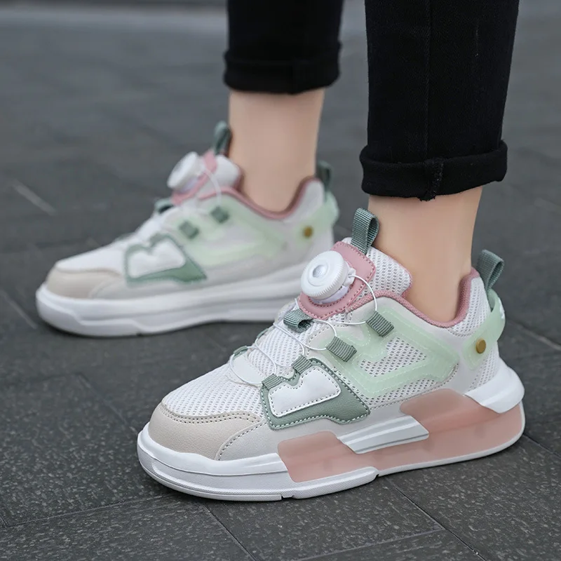 Girls' Boys' Sports Shoes Pu Fashion Lightweight Breathable Students' Running Basketball Shoes