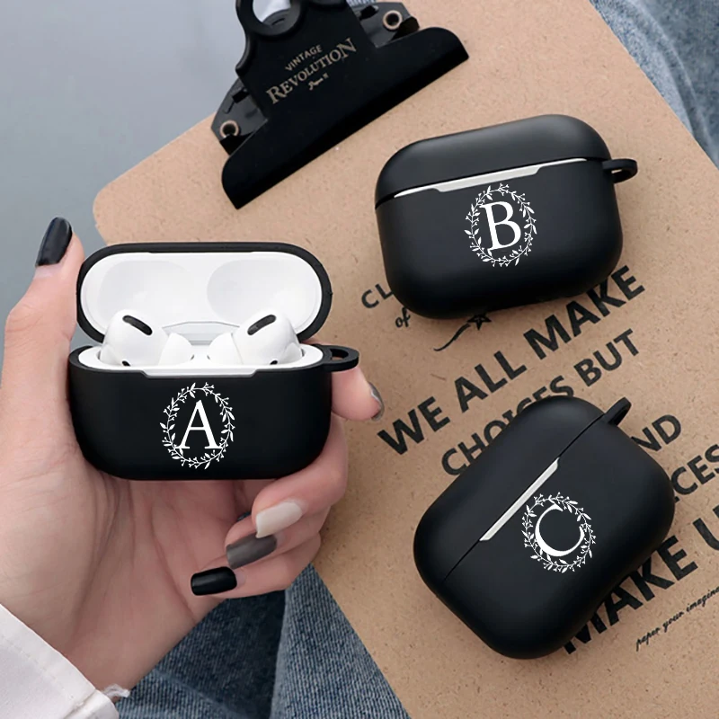 Чехол для наушников Airpods 1 2 3 Pro роскошная Bluetooth гарнитура с белыми листьями и