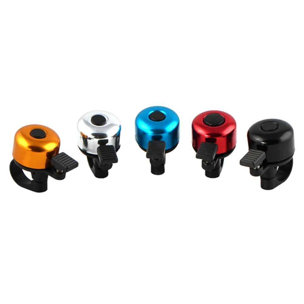 

10pcs Miniature Bike Bell Loud Bell Prcatical Melodious Road Bike Thumb Bell Accessory (Black Red Blue Golden and Silver 2pcs