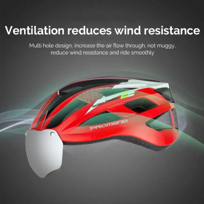

PROMEND MTB Road Bike Helmet LED Lights Camera Holder Cycling Helmet Outdoor Sport Riding Cycling Equipment Bicycle Helmet