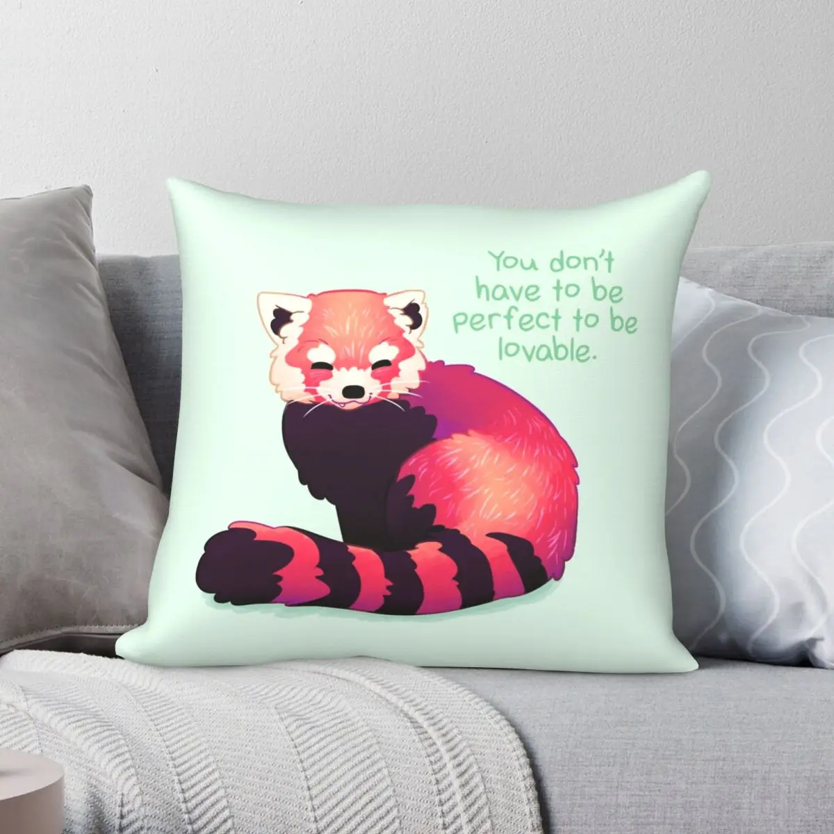 

You Don't Have To Be Lovable Red Fox Pillowcase Polyester Linen Velvet Creative Zip Decor Throw Pillow Case Sofa Cushion Cover