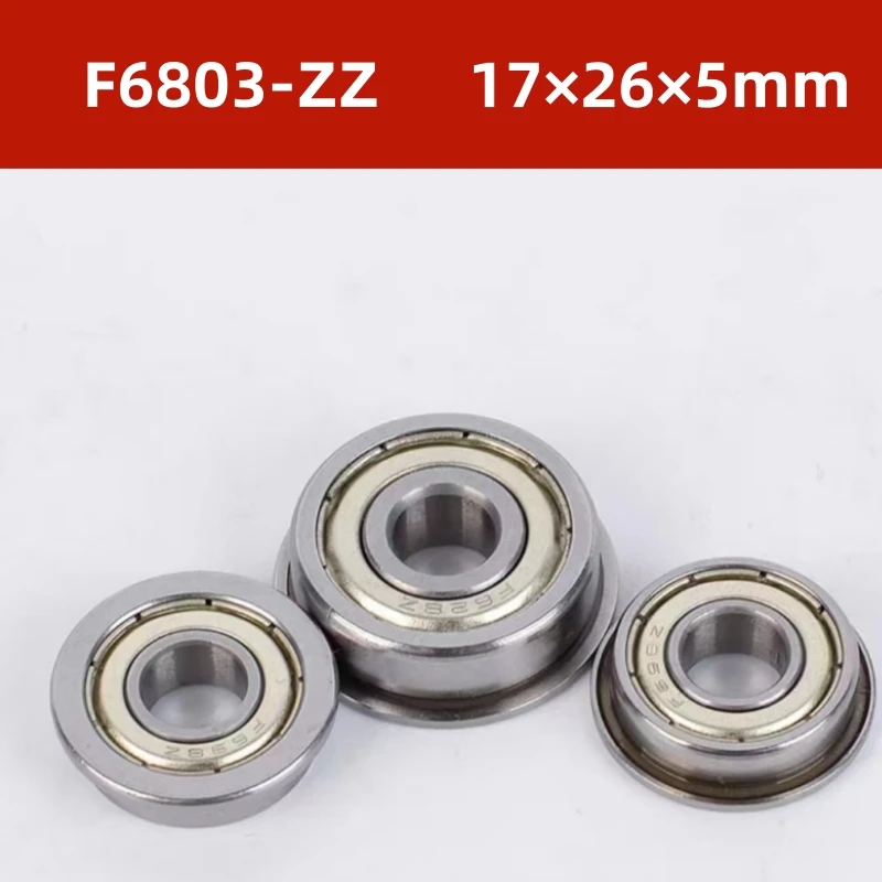 

F6803zz flanged ball bearing f6803 zz 17×26×5mm(10 pieces) step with flange.