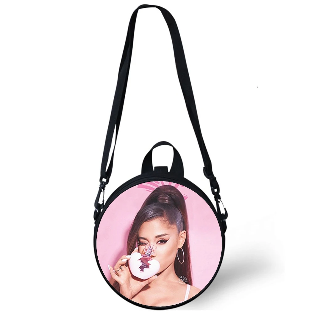 Ariana Grande AG Pop rock Child kindergarten Bag Print Crossbody Shoulder Bags For School Women Mini Round Bagpacks Rugtas Bag