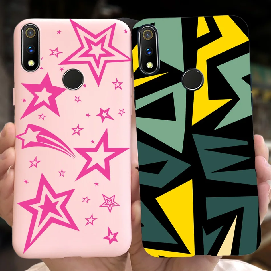 Для Realme 3 Pro чехол для телефона Стильная Мягкая силиконовая задняя крышка ярких цветов для Realme 3Pro RMX1851 бампер
