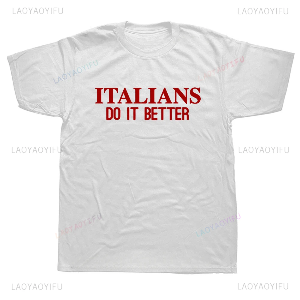 Итальянские футболки Do It Better Slogan с забавным графическим рисунком модные