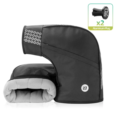 Велосипедные перчатки ROCKBROS, зимние теплые варежки на руль, с защитой от ветра, флисовые, для горных дорог