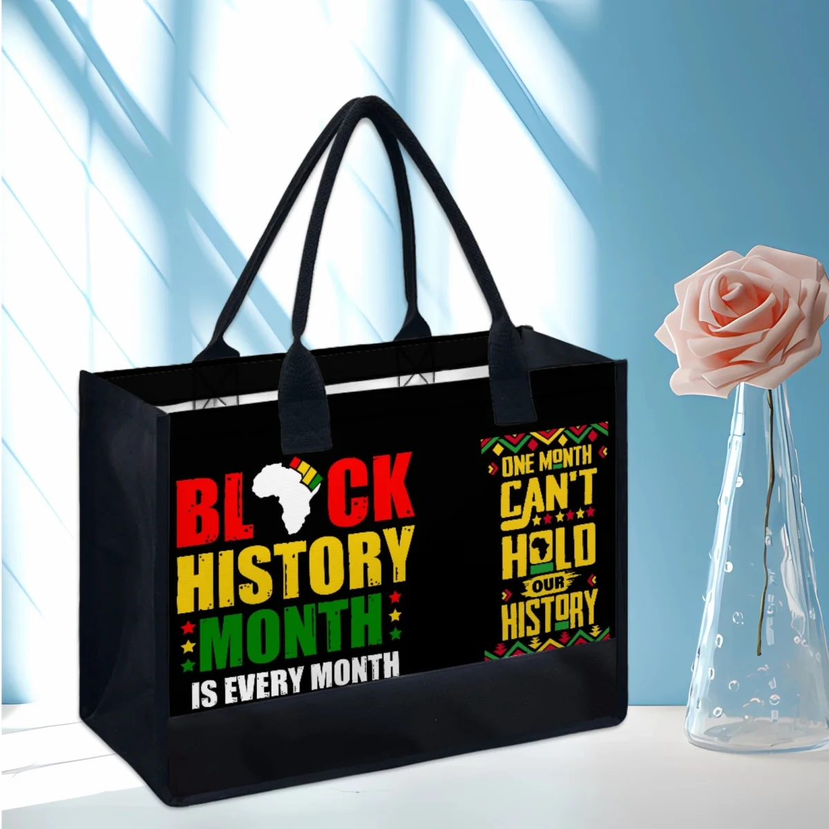 

Print on Demand Women Totes Bags Black History Month Juneteenth 1865 Large Capacity Girls Shopping Shoulder Bag Handbags Woman