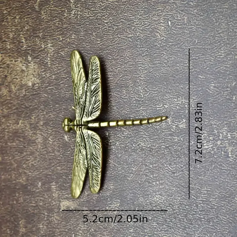 

Brass Mantis Cricket Bee Dragonfly Insect Small Ornaments Tea Pet Tabletop Decorative Crafts Animal Ornaments Insect Ornaments