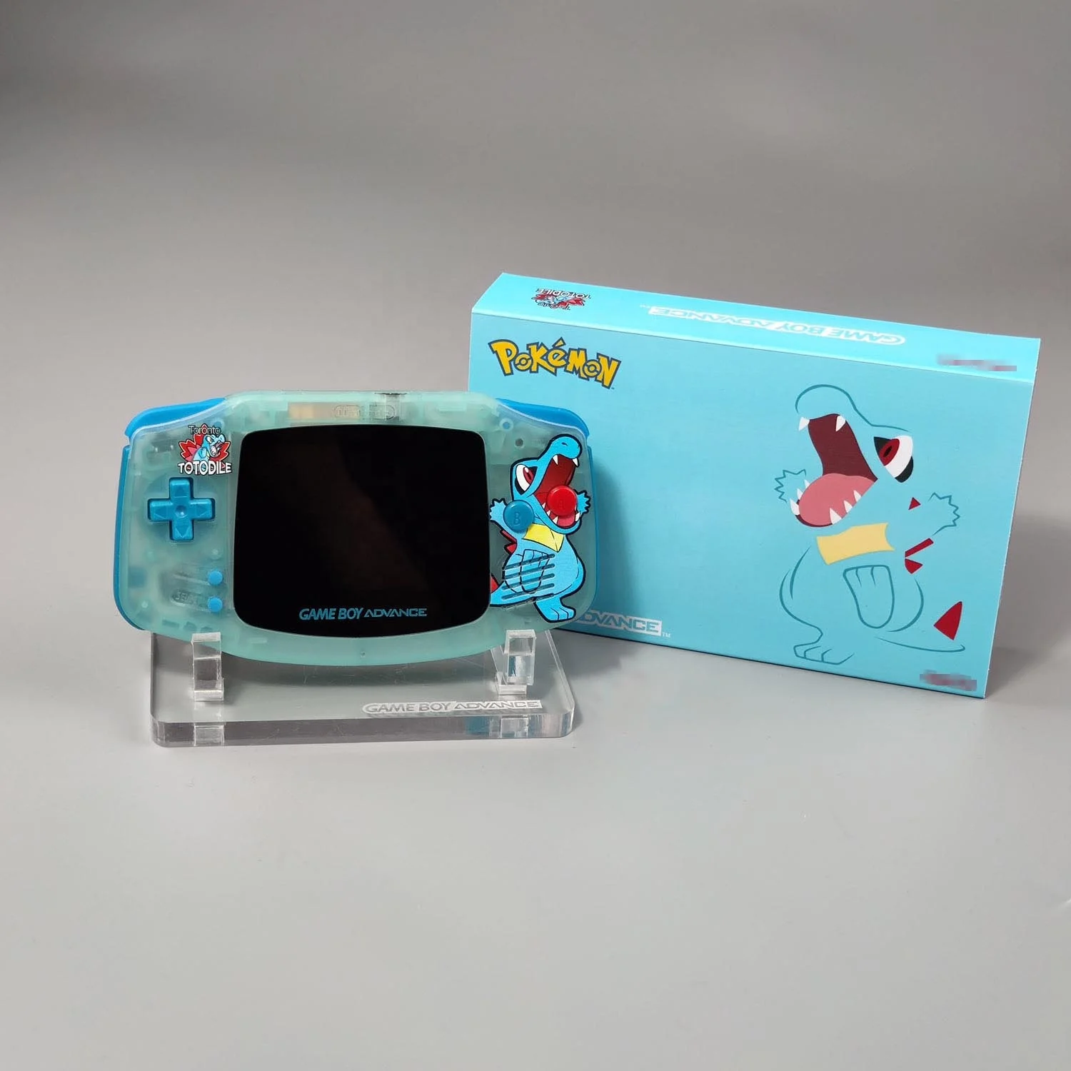 

HOT Refurbished Totodile Shell Everdrive Game Cartridge Gamepad Console For Pokemon Gba