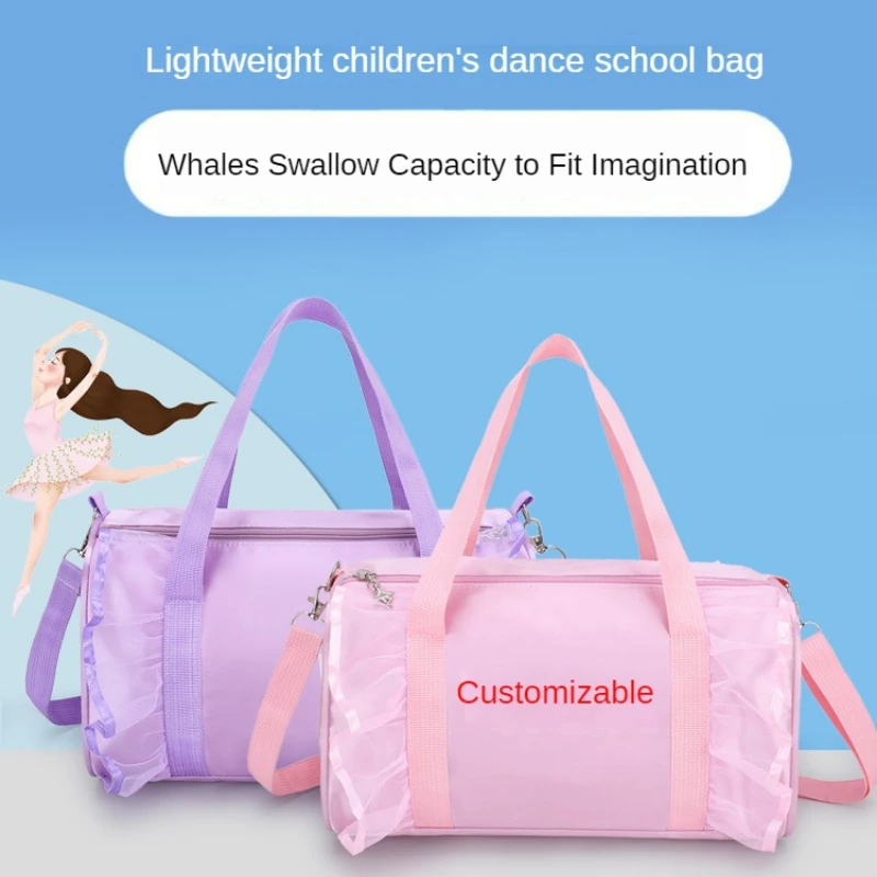 

2023 New Ballet Dance Bags Pink Girls Sports Dance Kids Backpack Baby Barrels Package Bag Costume Clothes Shoes Dress Handbag