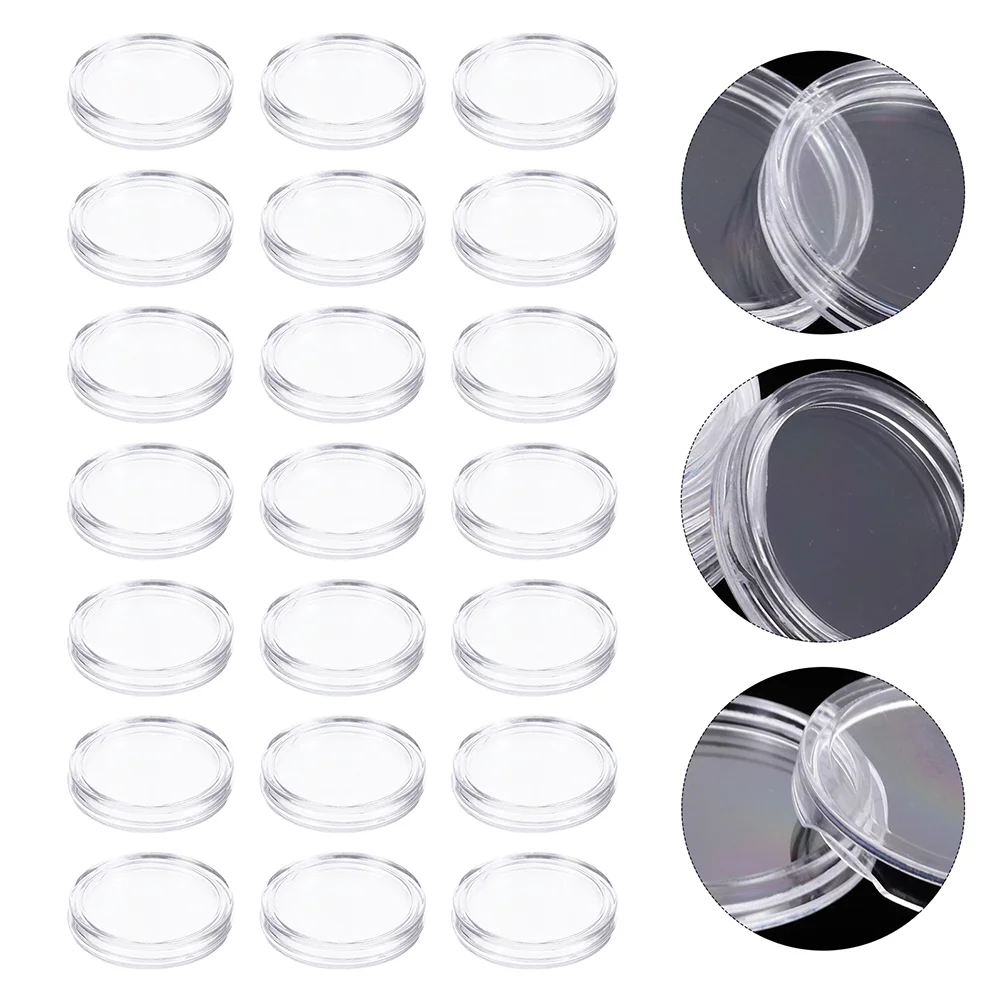 

50pcs Commemorative Convenient Round Protective Transparent Coin Capsules Holder Coin Case Coin Containers Boxes