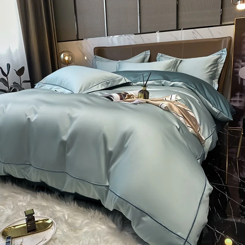 Набор постельного белья Long-staple Cotton 160 Branch Queen King Bedding Set Luxury Bed Quilt Cover Duvet Bedd Sheet Home Textile 4Pcs.