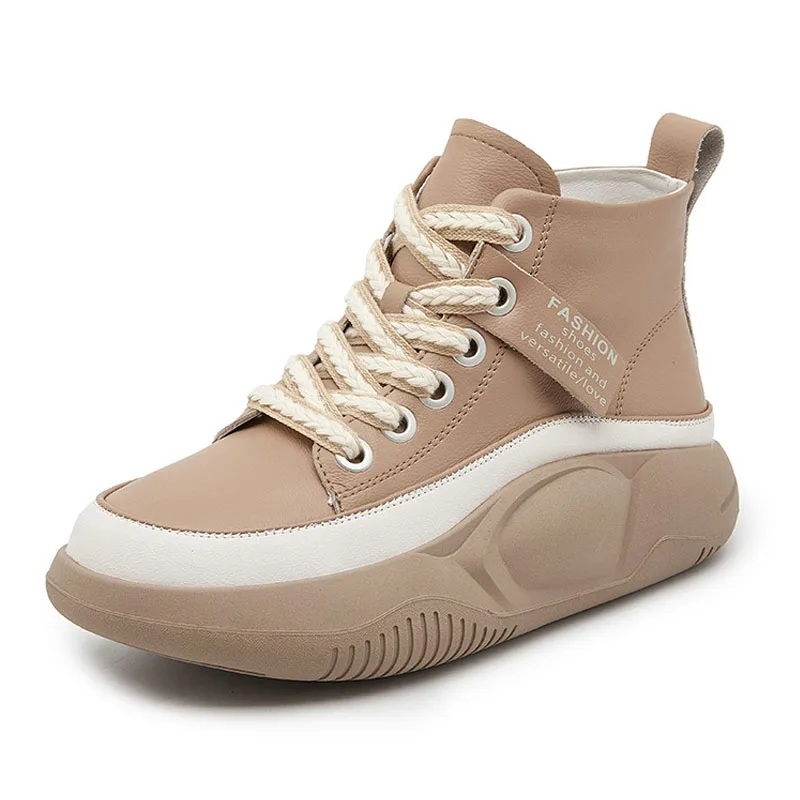 

Spring Genuine Leather Retro Thick Sole Sneakers Women's 2023 Autumn and Winter New Casual Autumn Sneakers