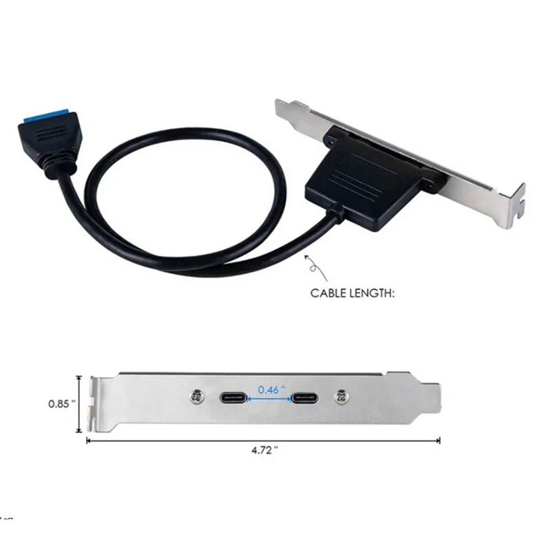 Передний разъем PCI-карты USB 3.1 порт расширения 20-контактный мама к двойному