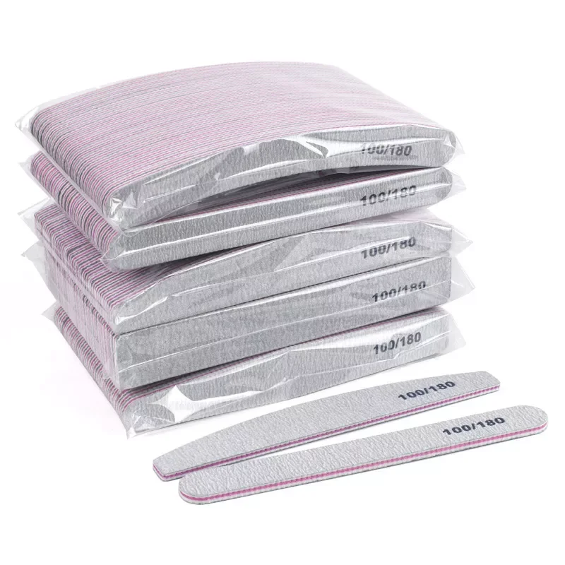 

2022New Half Moon Nail file 100/180 Sandpaper nail file Sanding file Polishing files nails grinding equipment manicure file