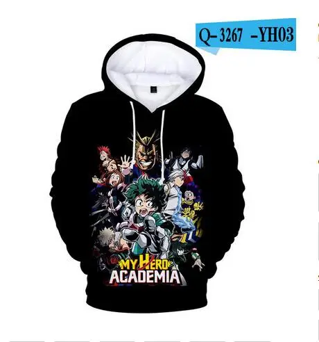 

New My Hero Academia Boku No Hero Academia Anime Pattern Fashion Casual Style 3D Printing Men's Women's Children's Sweatshirts