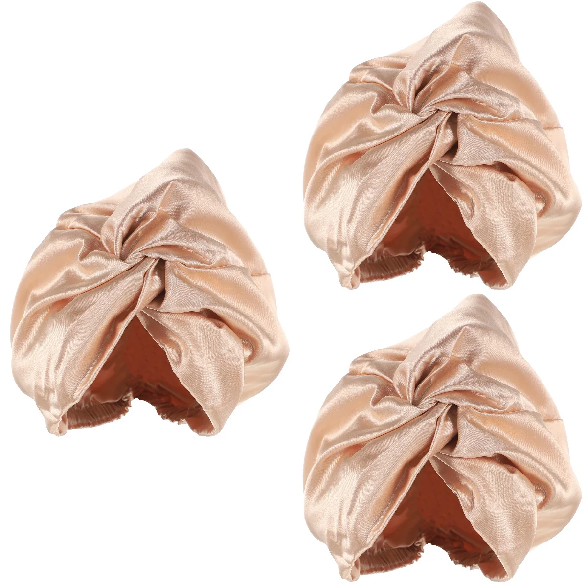 

3pcs Sleeping Bonnet Elastic Hair Care Hat Lightweight Sleeping Hat Bonnet